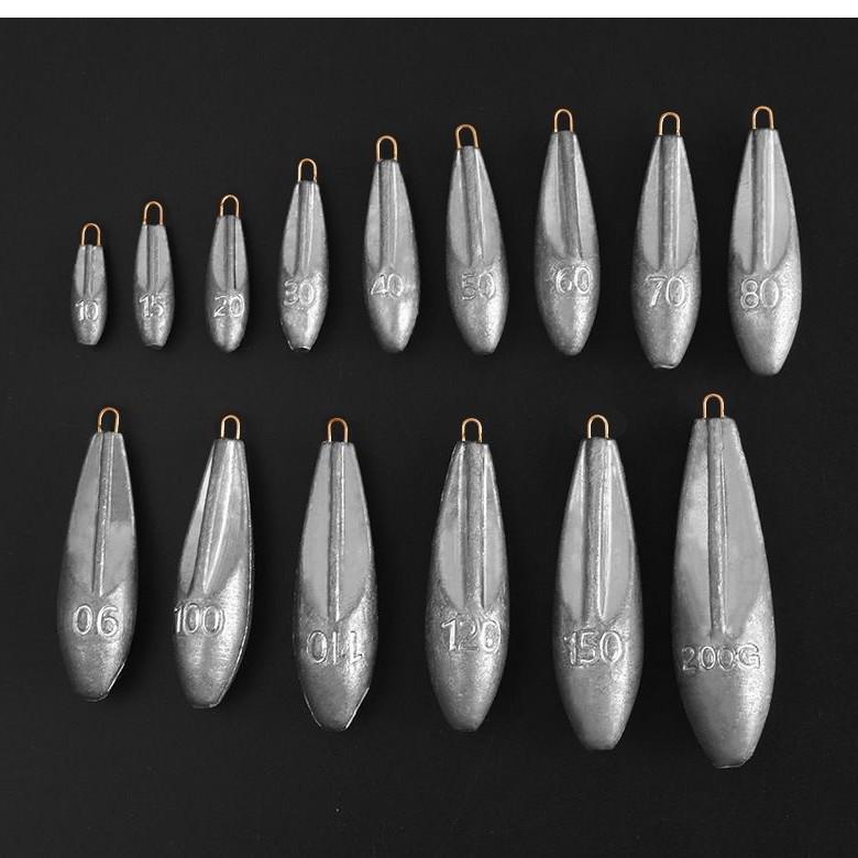 

Long Cast Winged Anchor Sinker with Ring - Perfect for Sea Fishing Rods 40g Tail Wing Lead Sinker