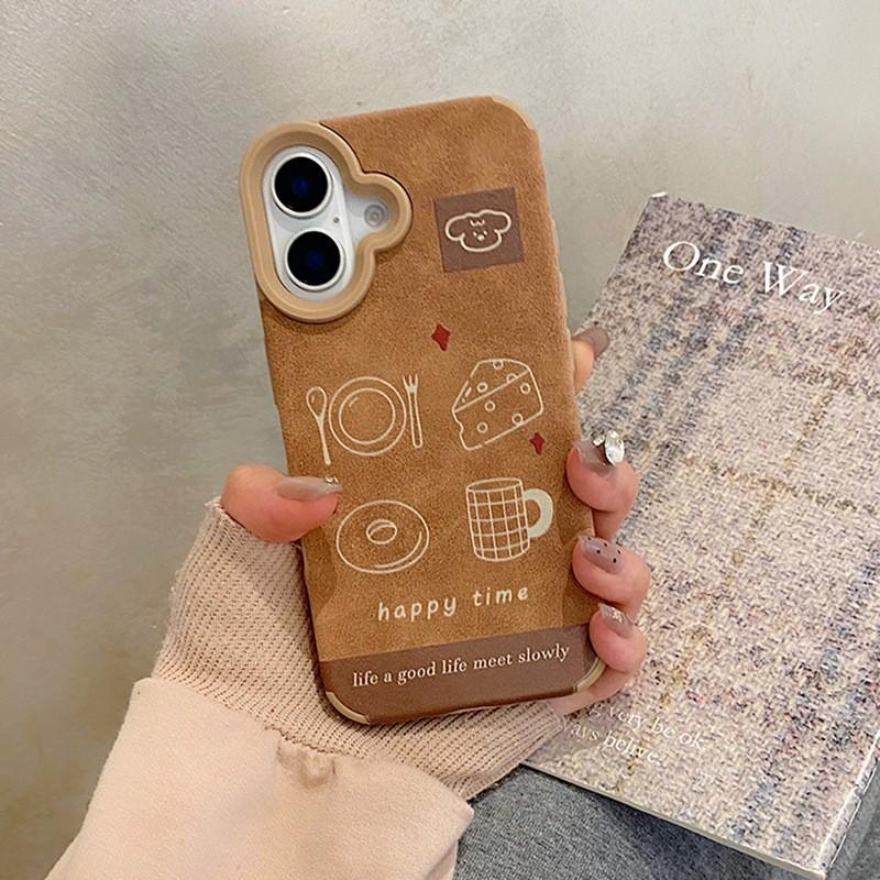 

Sketch Cheese Donuts Suitable for Apple 16promax Mobile Phone Case Iphone15 Protective Case 14 Anti-fall 13 Apple XS