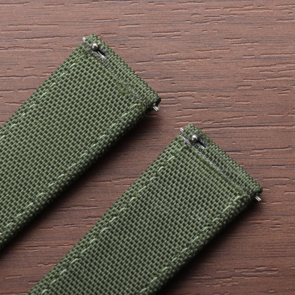 20mm 22mm Waterproof Sailcloth Watch Strap Two-Sided Nylon Watchband Quick Release Band Sport Belt for Casio for Seiko for Men