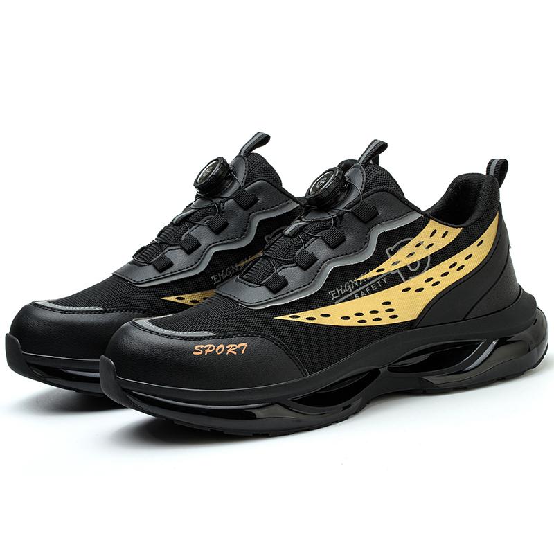 

Рабочие кроссовки с поворотной пряжкой, защитная обувь, легкая обувь безопасности, устойчивая к проколам, противоударная обувь со стальным подноском, мужские рабочие ботинки 42