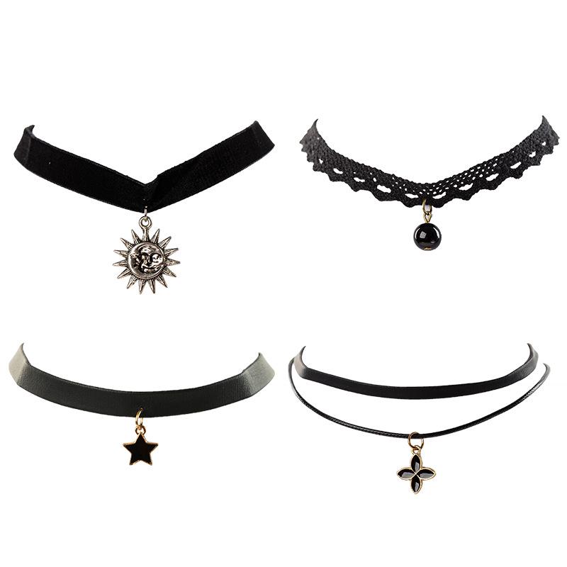 Korean Style Lace Choker Necklace Set