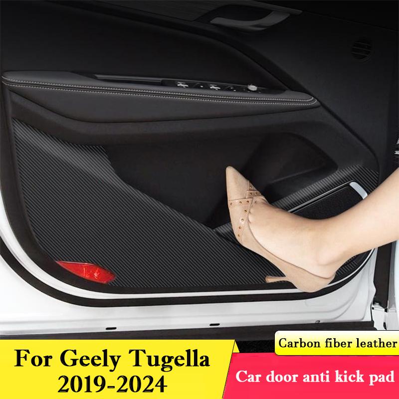 For Geely Tugella 2019 - 2026 Car Door Anti Kick Pad Glove Box Protection Stickers Interior Accessories Scratch Resistant Film