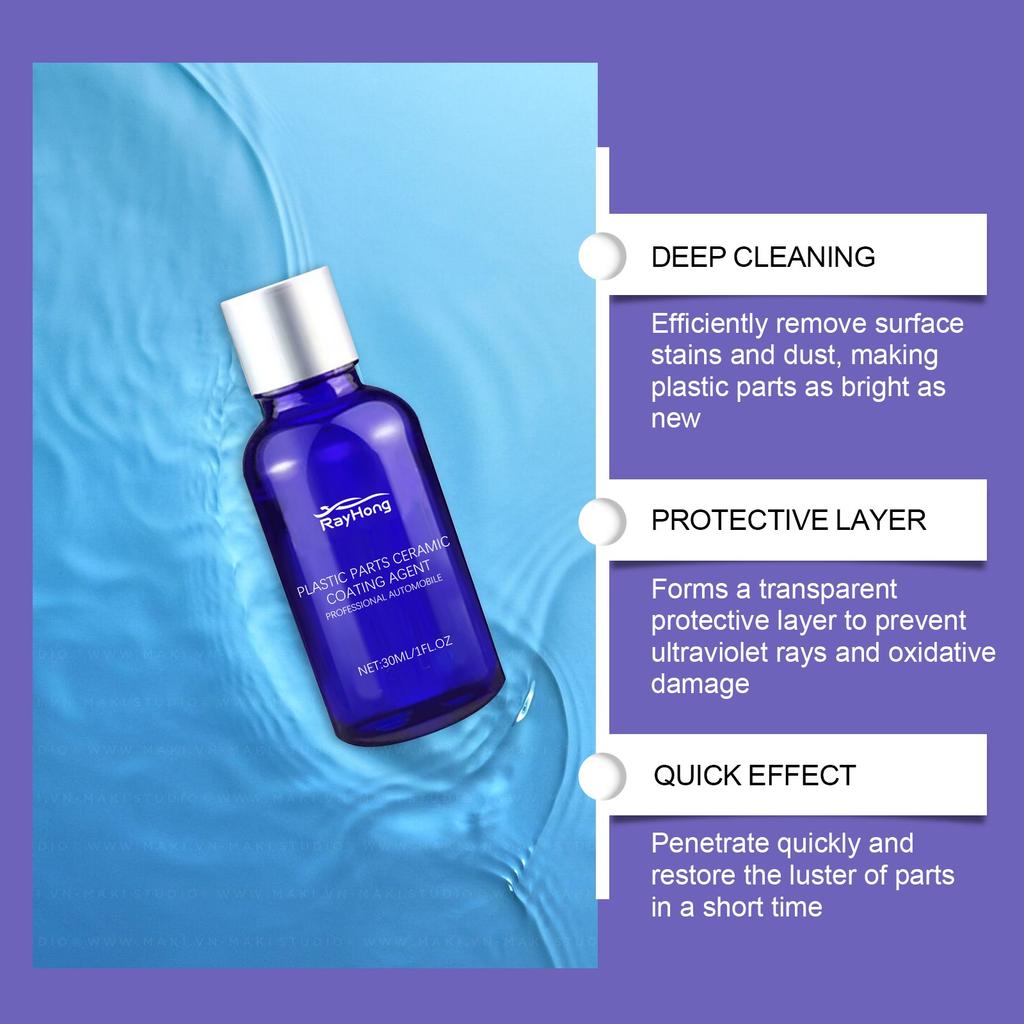 Automobile Plastic Refurbishment Agent Automobile Interior Seat Decoration Cleaning, Decontamination, Refurbishment And Maintenance Cleaner 30ml