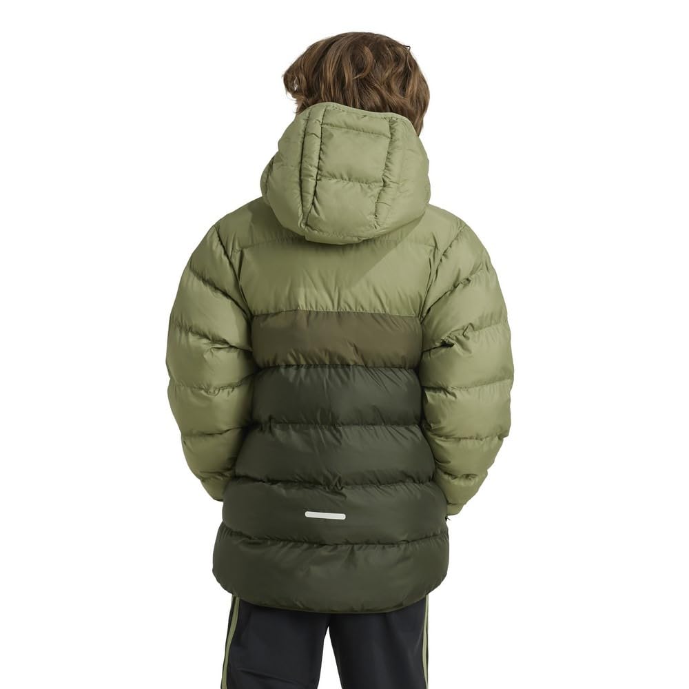 Adidas Synthetic Down Jacket Tent Cargo J130 Kids' JTH05, Green/Olive Strata/Night (IY6917),