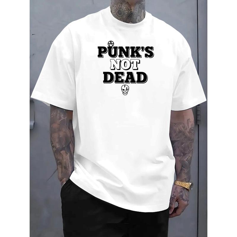 

European sizes Font Style Printed Men s T-Shirt, Summer Breathable Short-Sleeve, Regular-Fit Daily Casual Machine-Washable 4XL білий