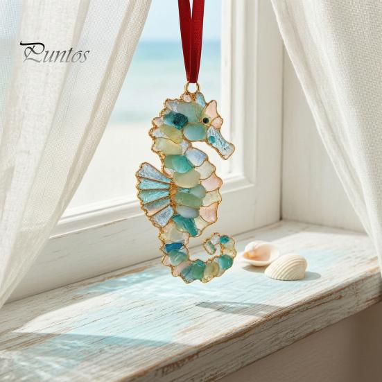 Modernes Wandbehang-Dekor Meerglas-Weihnachtsornament, Küsten-Schildkröte Walhai Oktopus Partygeschenke für Festivals Baumdekoration, Meeresinspiriert