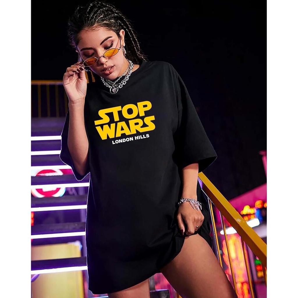 Black Cotton Women's Oversized T Shirt Designer Casual Wear Top Pack of 3 Set