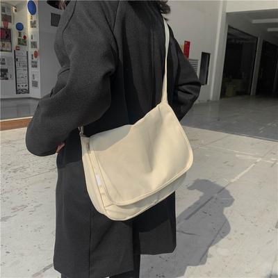 Teenager Canvas Shoulder Crossbody Τσάντα Βαμβακερό ύφασμα Μεγάλες τσάντες Unisex Τσάντα χιαστί με σώμα Μεγάλες τσάντες αγγελιοφόρων