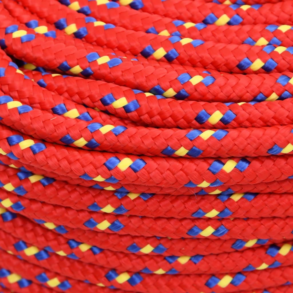 Vidaxl Linka Żeglarska, Czerwona, 10 Mm, 25 M, Polipropylen