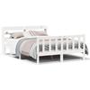 VidaXL Bed Frame with Headboard White 120x200 Cm Solid Pine Wood, Bed, Bedroom Furniture, Wooden Bed, Bed 3306579