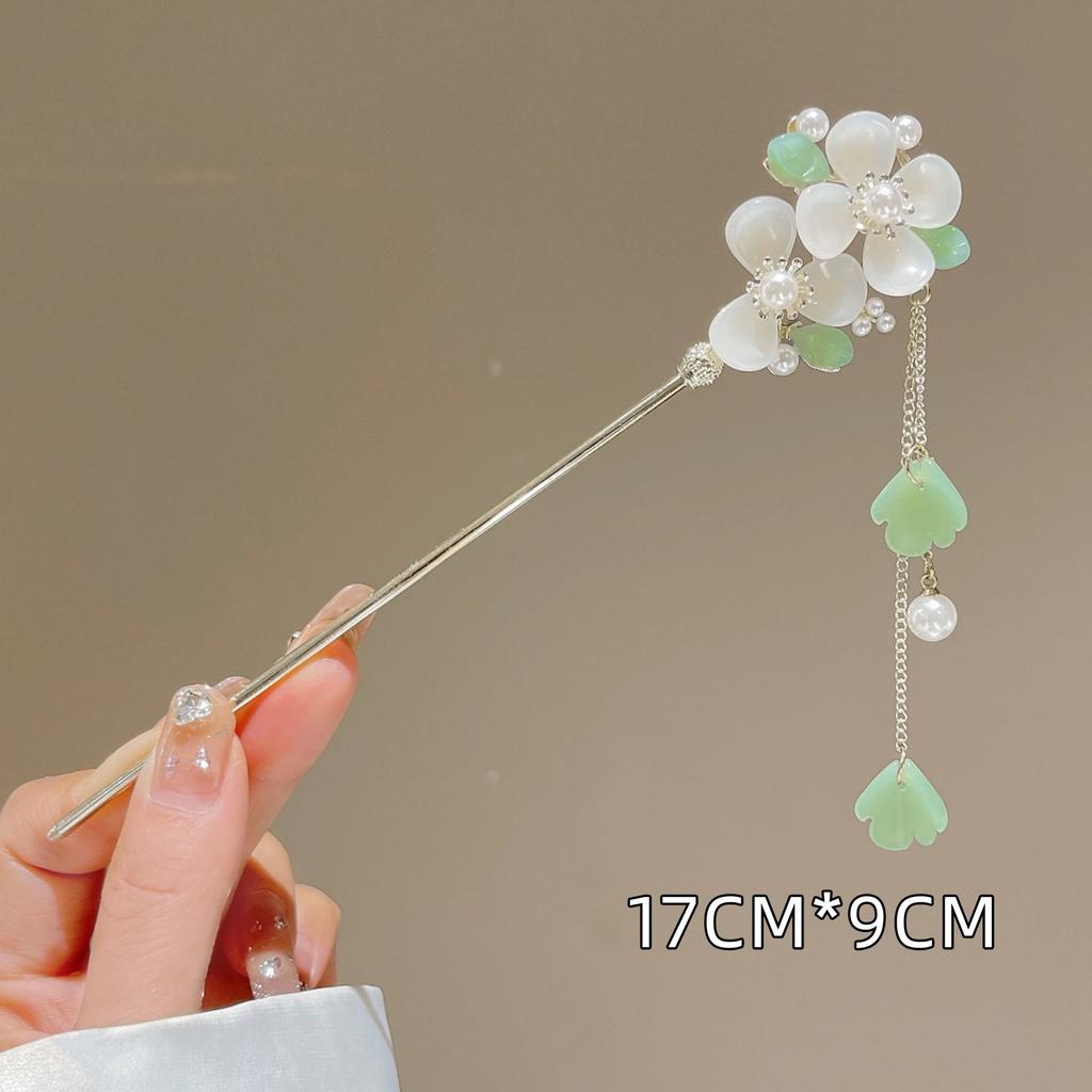 1 szt. Chińskie starożytne akcesoria do włosów kwiat konwalia frędzel spinki do włosów kostium Hanfu patyczek do włosów dla kobiet mężczyzn prezent