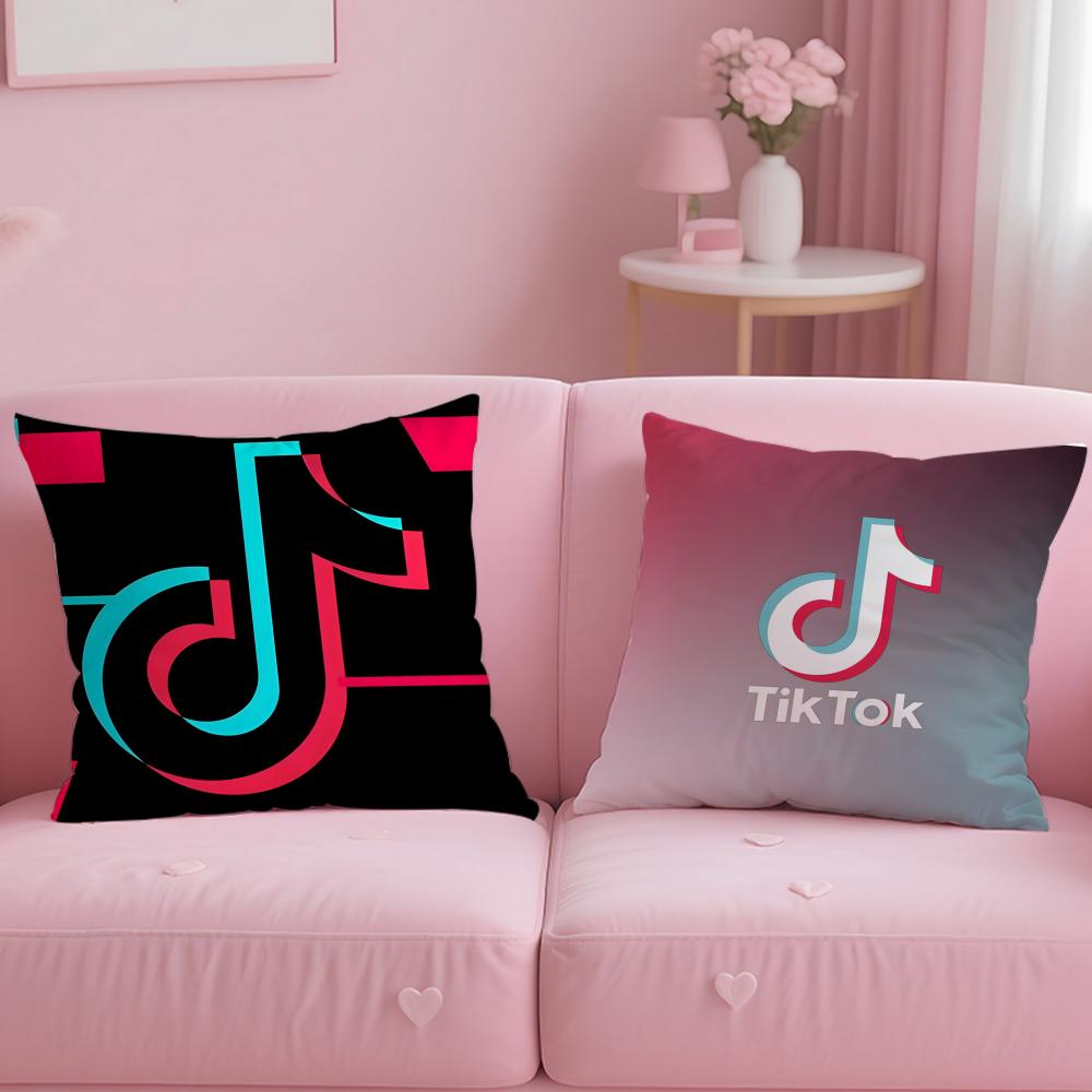 T-TikTok-K Cushion Cover Comfortable Reversible Pillow Cover Ideal for Car Sofa Bedroom & Beyond