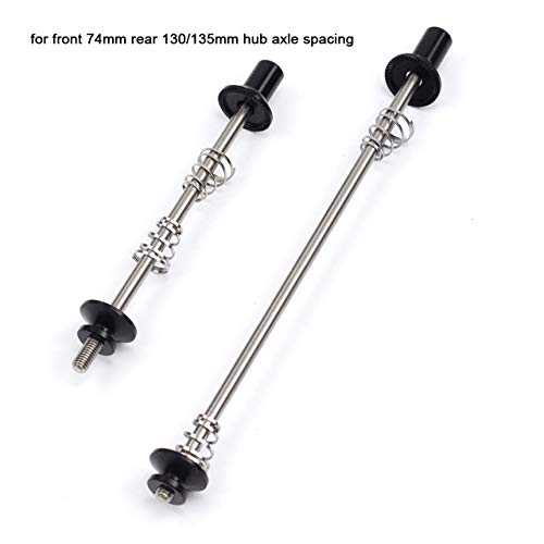 Silverock Bicycle Titanium Skewer Hub Parts for Brompton Folding Bikes, Slow Release, Black, 130mm, 135mm, 74mm, Black