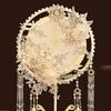Handmade Double-Sided Chinese Style Luxury Bridal Round Fan - Perfect Gift for Friends' Wedding
