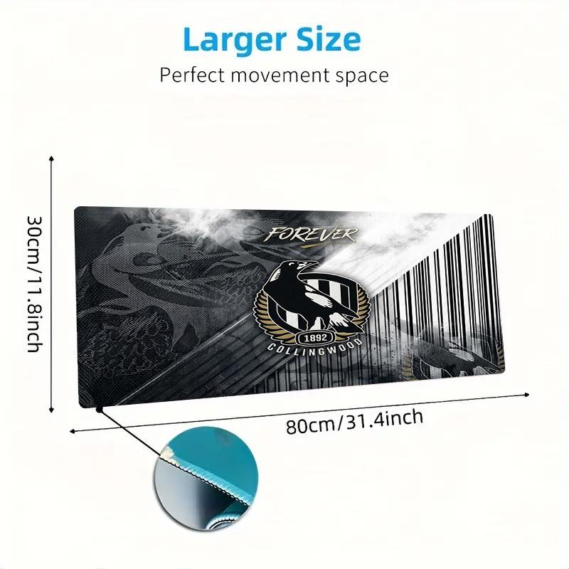 Collingwood Magpies Color Mouse Pad Large Gaming Table Cushion Non-slip Laptop Tablet Big Mousepad XXL Mat Mini PC Playmat With Lock edge