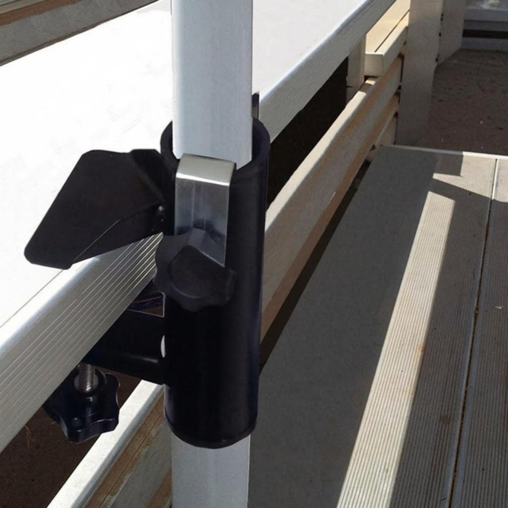 Umbrella Holder with Clamp Heavy-Duty Mount Adjustable Screws for
