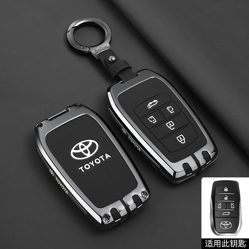SRJU4 5 6 Buttons Car Key Cover Case For Toyota Alphard PREVIA Voxy Noah Esquire Vellfire Harrier Remote Shell Fob Holder Keychain