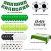 Football Birthday Balloon Theme Decoration Set, Football Flag Birthday Banner Party Background Green Balloon Chain