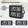 USB Charging Digital Timer With Double Screen LED Display Countdown Magnetic Back Adjustable Volumes For Cooking Workouts