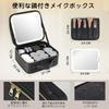 Makeup Box with Rechargeable LED Detachable Desktop 2000mAh Battery 6 Hours Continuous Large Capacity Cosmetic Adjustable LED Adjustable Makeup Brush