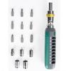 Adjustable Angle Ratcheting Screwdriver 14 In 1 Tool Kit with Ergonomic Grip for Tight Space Professional Repair Tool