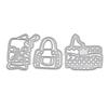 3 Women's Bags Frame Metal Silvery Stencil Embossing Cutting Dies For Diy Scrapbooking Paper Album Cards Making