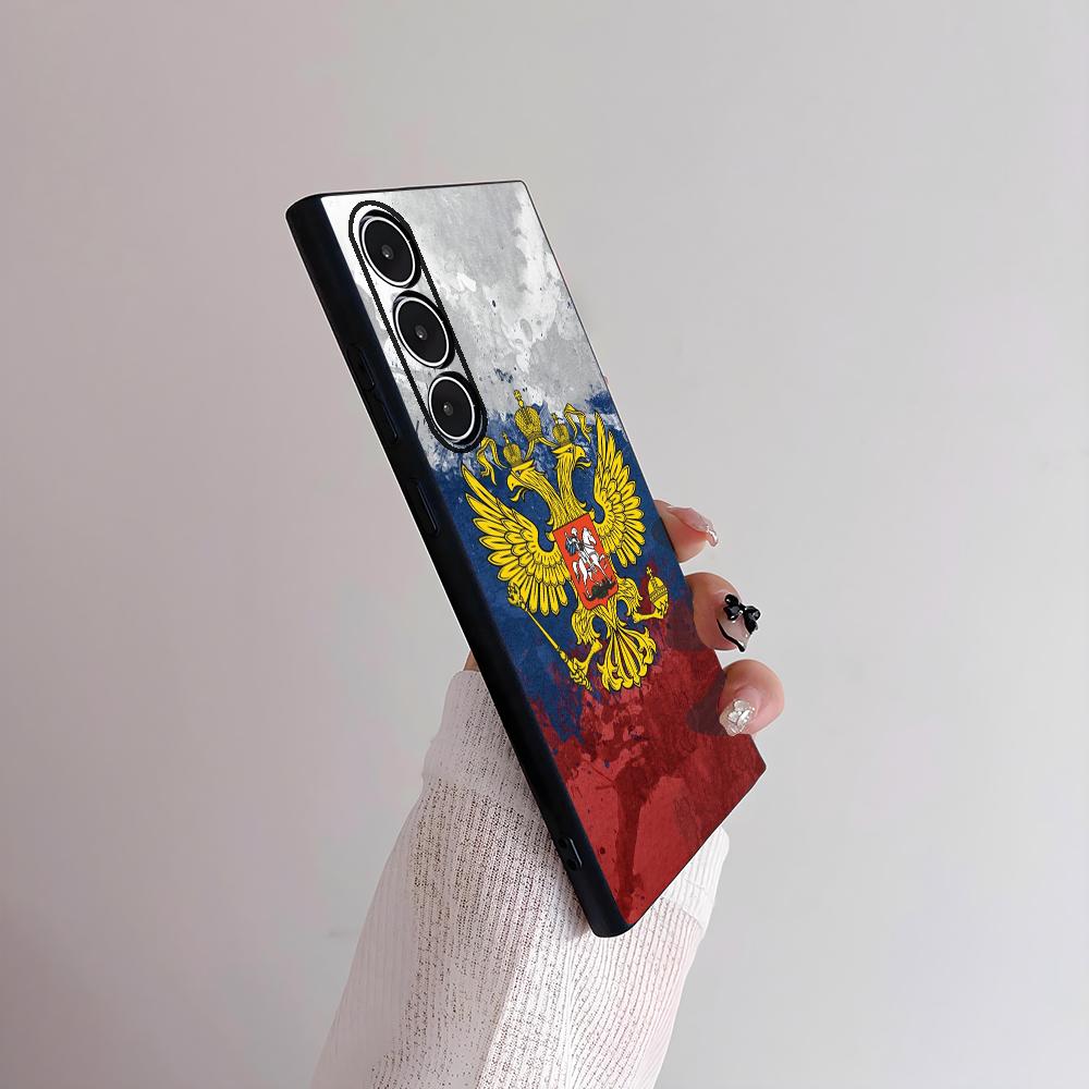 Flag of Russia Phone Case For Samsung S Series S21 S22 S23 S24 S25 FE Plus Ultra TPU Soft To Skin-friendly Case