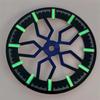 31.8MM Hollow Out Wheel Bone Green Luminous Dial Suitable For NH70 NH38 Mechanical Movement Watch Accessories