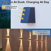 1~6Pack Solar Wall Lamp Warm Light Outdoor Waterproof Up and Down Luminous Lighting Balcony Yard Garden Decoration Lights