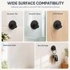 4 PCS Stainless Steel Wall Hook Black Silver Towel Hook Convenient Adhesive Hook  Space Saving