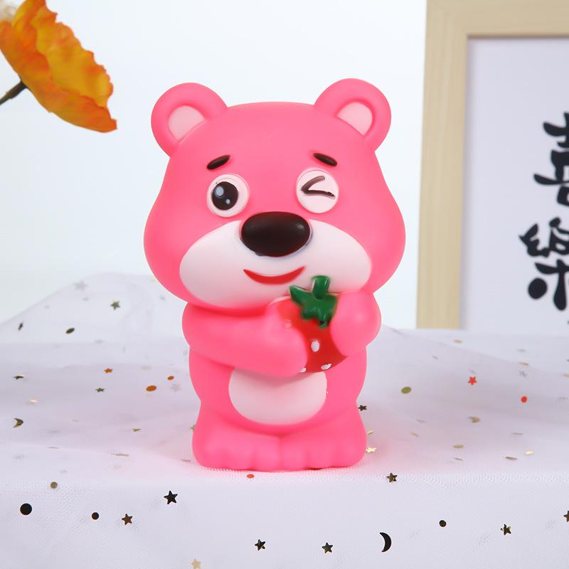 Cartoon Bear Night Light Anime Soft Bedroom Led Lights Keychain Christmas Gifts