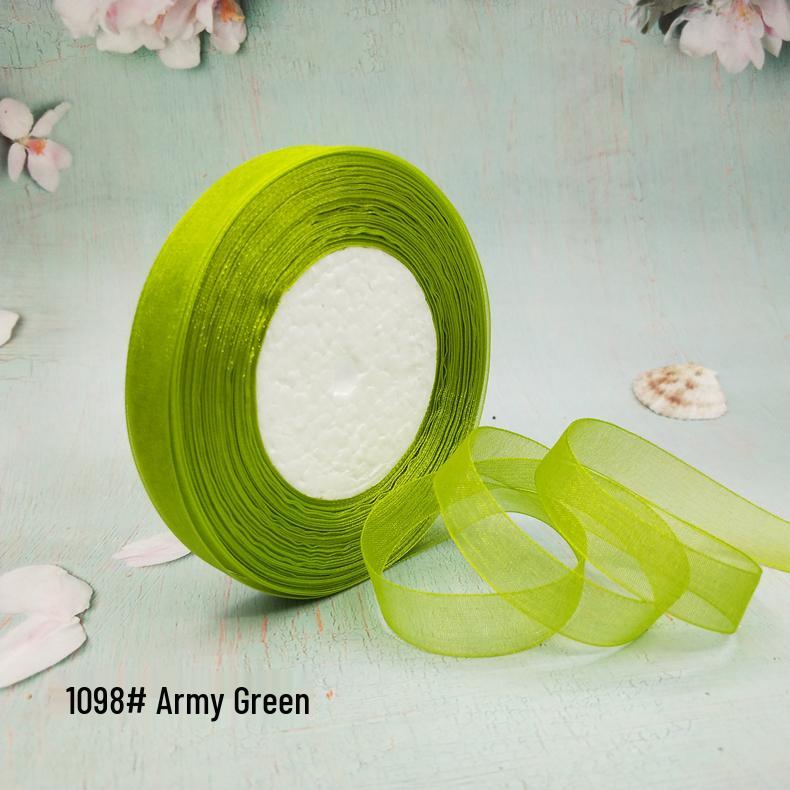 Cinta de Hilo de Nieve Transparente de 1,2 cm para Manualidades: Ganchillo, Accesorios para el Cabello, Lazos, Regalos, Empaque para Pasteles y Cajas, Cinta de Seda