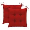 Folding Garden Chairs 2 Pcs with Cushions Bamboo