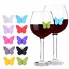 6pcs/set Creative Butterfly Marker Wine Glass Decor Drinking Cup Charms Silicone Identifier Food Grade Eco-friendly Party Supply