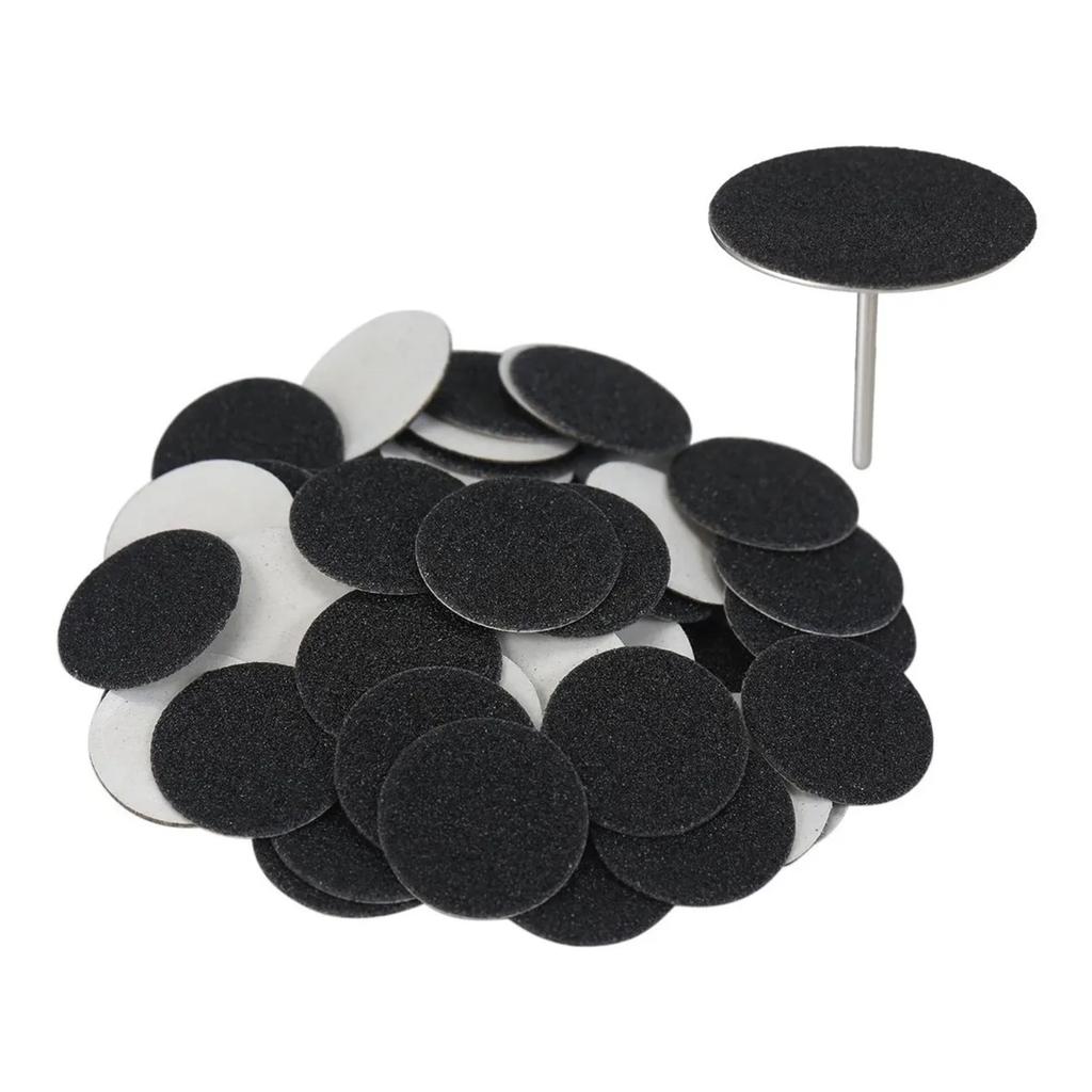 50pcs Replacement Sandpaper Disk for Electric Foot File Callus Remover with Wheel Axis Pedicure Tool for Men Women Dead