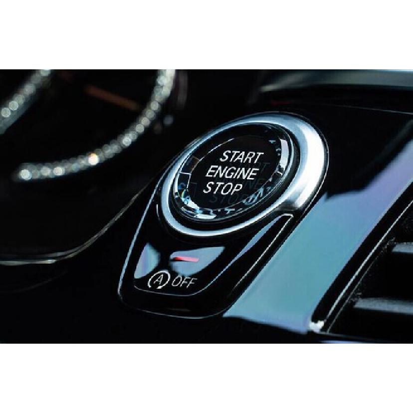 For BMW 5 Series G30 2018- Black Blue Engine Start Stop Button Cover Ring