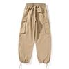 Foreign Trade Japanese-Style Work Pants for Men, Autumn American-Style Multi-Pocket Pure Cotton Jogger Pants, Loose Wide-Leg Casual Long Pants