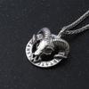 Skandinaavia mütoloogia meeste roostevaba teras Põhjamaade viikingite amulett Thor Goat Valknut ripats kaelakee viikingi kitse pea roostevabast terasest