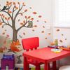 Squirrels Wall Stickers Pines Tree Stick Wall Art Decals For Kids Bedroom Playroom Living Room Home Ornament