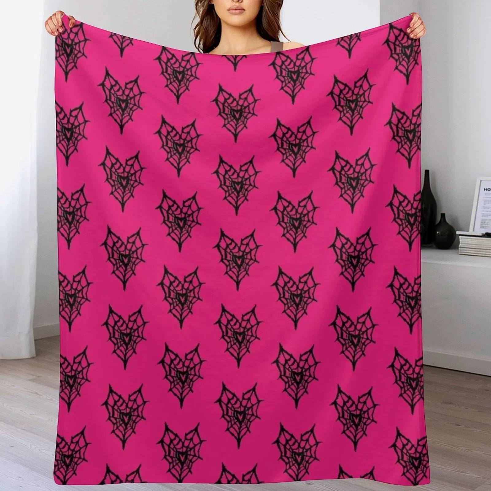 spiderweb heart Throw Blanket Soft Sherpa Fleece Warm Blanket for Winter 102x76cm(40x30in)