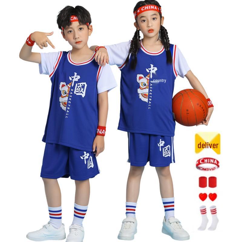 

Детский летний баскетбольный комплект формы для мальчиков и девочек – Джерси для выступлений и тренировочного лагеря 22/120-130 cm height