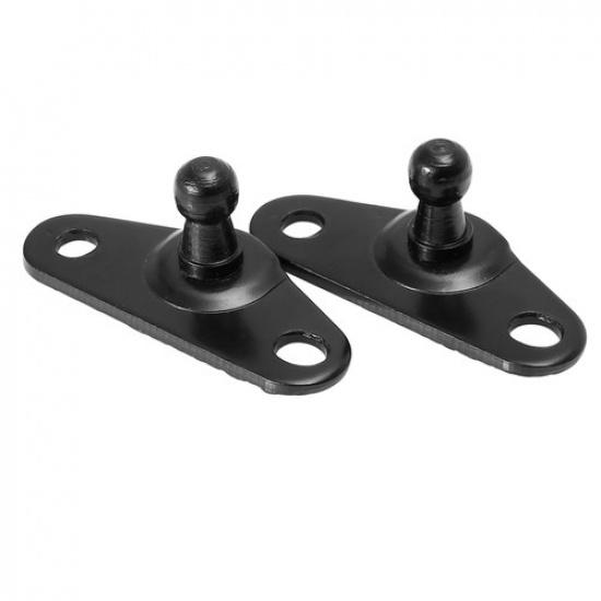 4pcs 10mm Auto Ball Studs Mounting Brackets Black  for Gas Struts Shocks