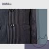 Menseye Vertical Stripes Casual Youth Suit Outwear