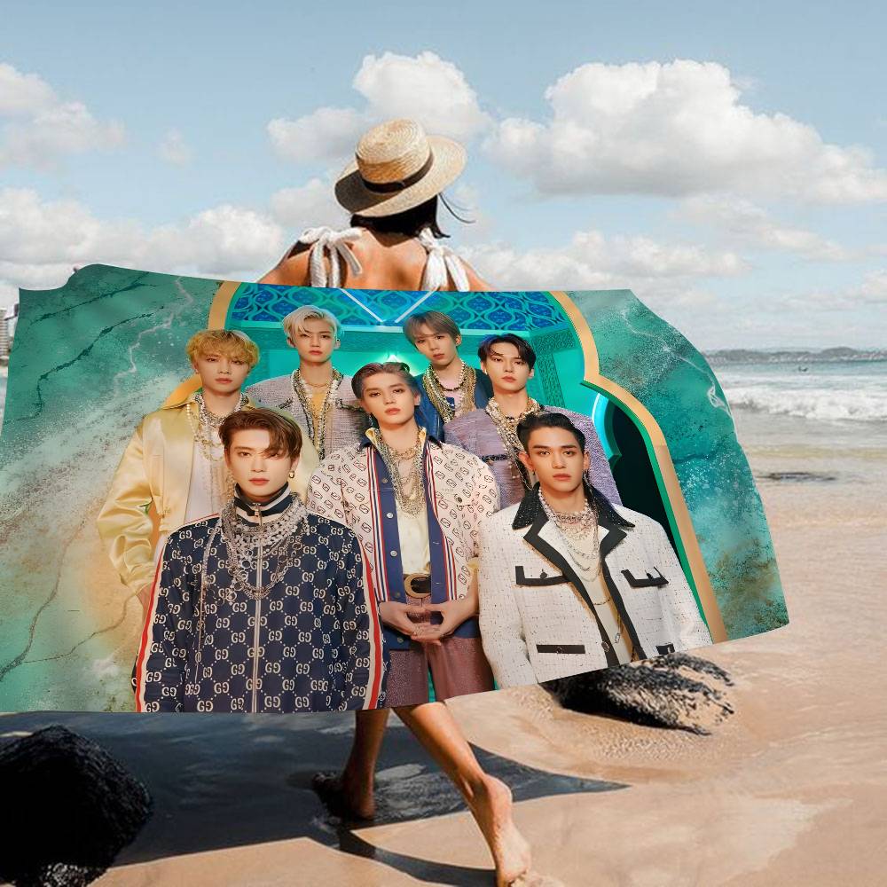 Boy Band N-Nct Wish Singer Microfiber Beach Towel Absorbent Quick Dry Soft Yoga Swimming Resort Mountain Climbing Towel