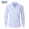 Men's Pocketed Striped Shirt: Business Commute, Crease-Resistant, Long-Sleeved, Plus Size