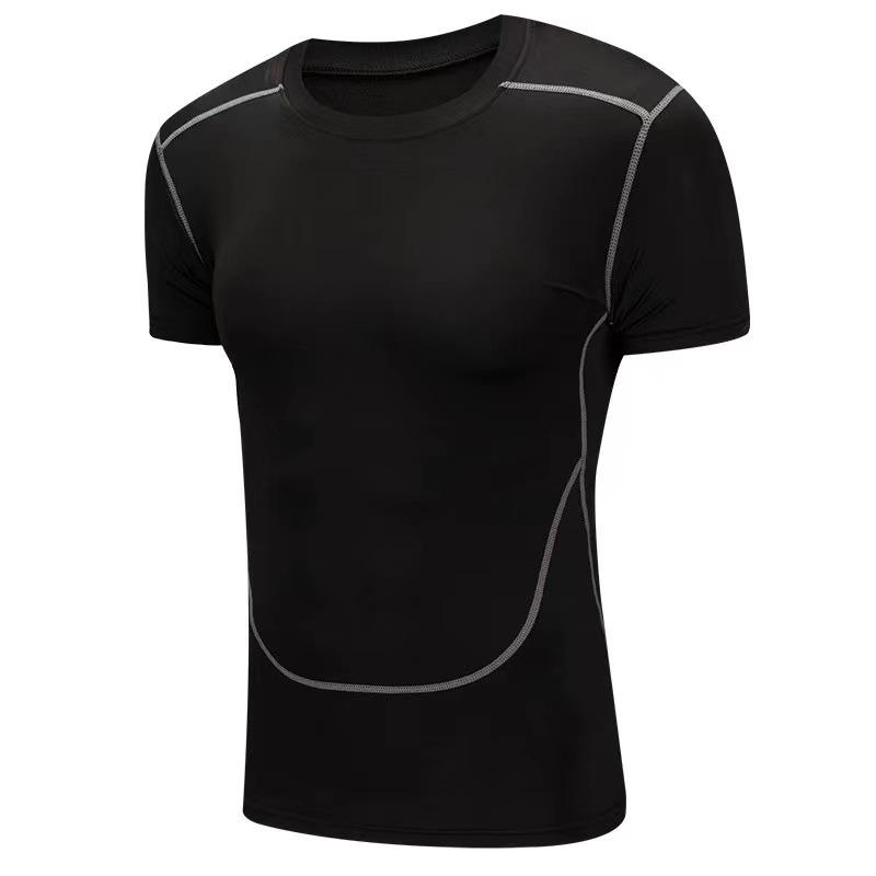 Men's Quick-Dry Summer Sports T-Shirt - Elastic, Breathable, Short-Sleeve for Running & Training