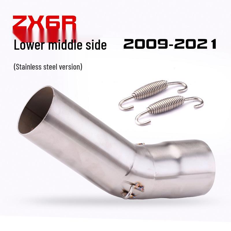 ZX6R 636 Motorcycle Titanium Exhaust Front Section (09-21 Models)