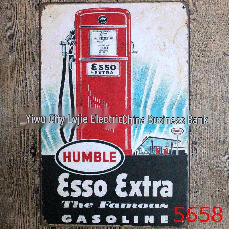 Retro Motorcycle Tin Painting for Home Decor - Frameless Wall Art for Bar or Hotel