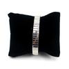 Women Men Stainless Steel Jewelry Elastic Bracelet For Unisex Metal Stripe Linked Bangle Silver Color