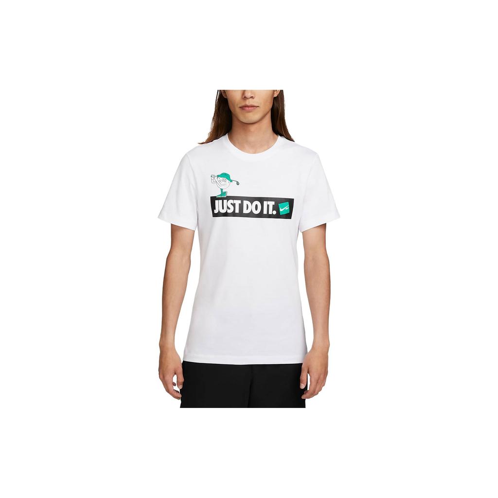 Nike Letter Print Golf Short Sleeve T-Shirt Men Tops White FJ1511-100